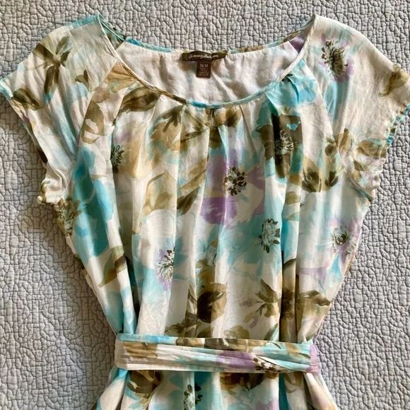 Tommy Bahama Cotton & Silk Floral Dress - Picture 2 of 10